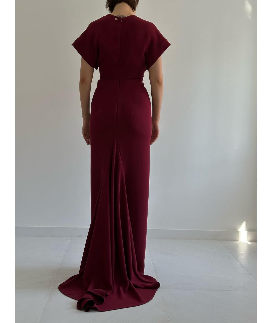 RHEA COSTA Бордовое вечернее платье, фото 7