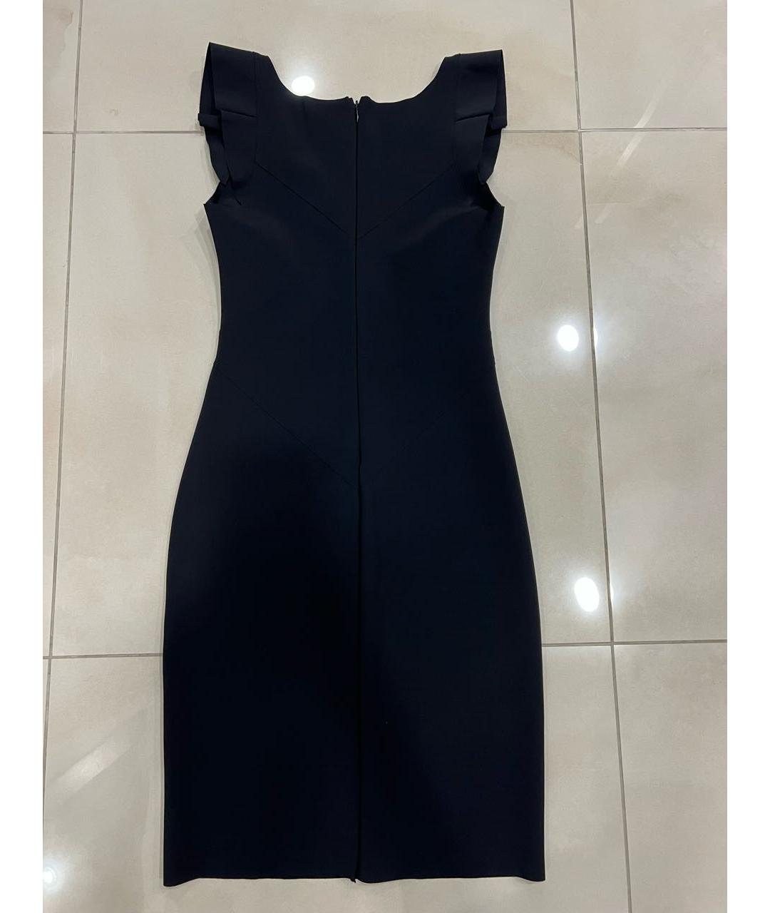 EMPORIO ARMANI Черное синтетическое коктейльное платье, фото 2