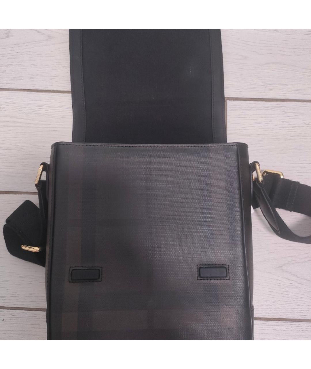 BURBERRY Коричневая кожаная сумка на плечо, фото 4