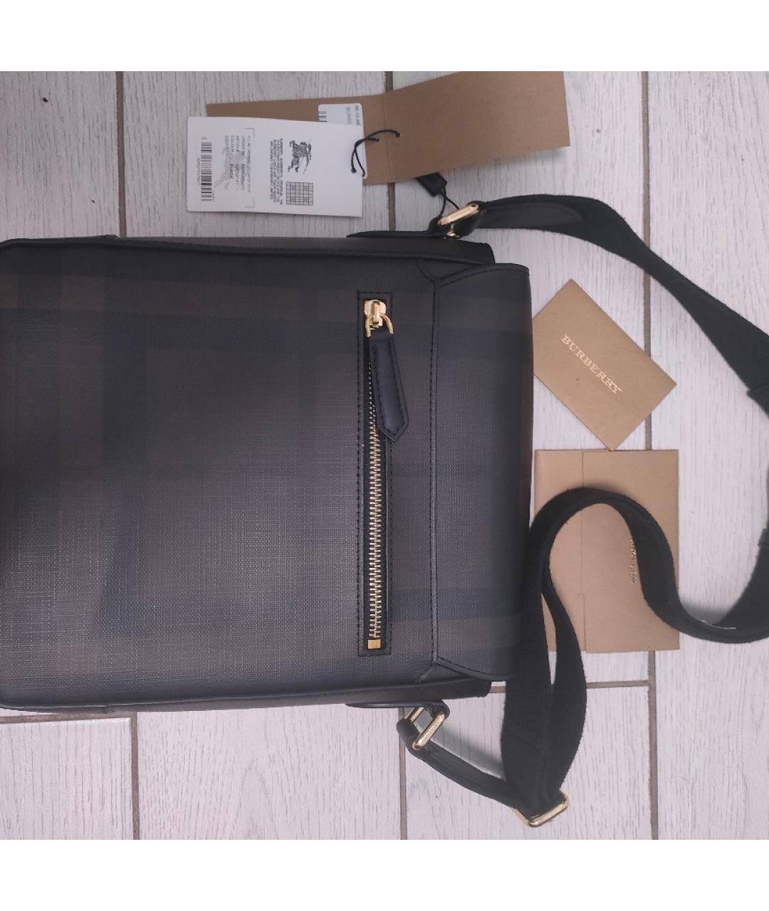 BURBERRY Коричневая кожаная сумка на плечо, фото 3