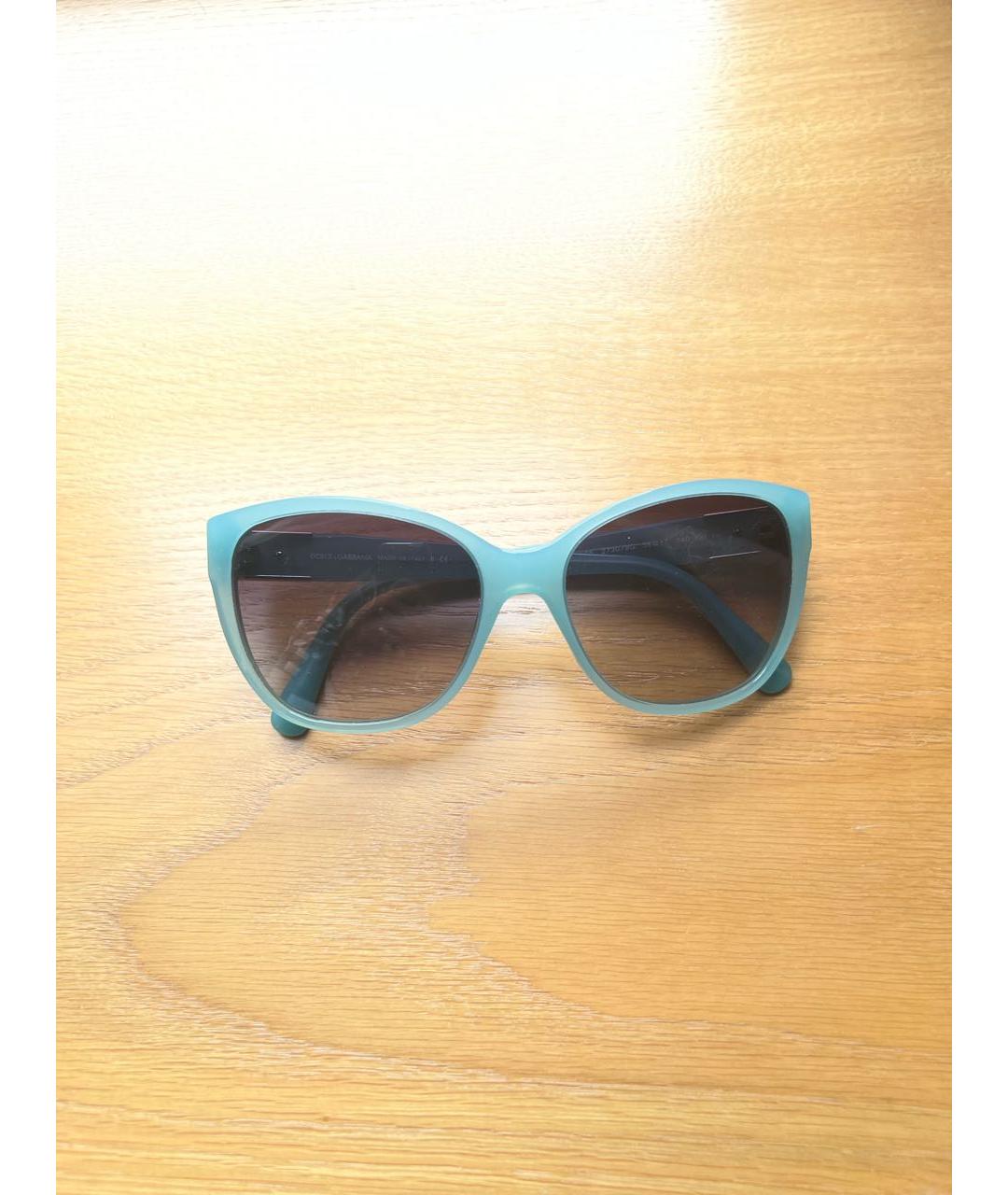 DOLCE&GABBANA Голубые пластиковые солнцезащитные очки, фото 5