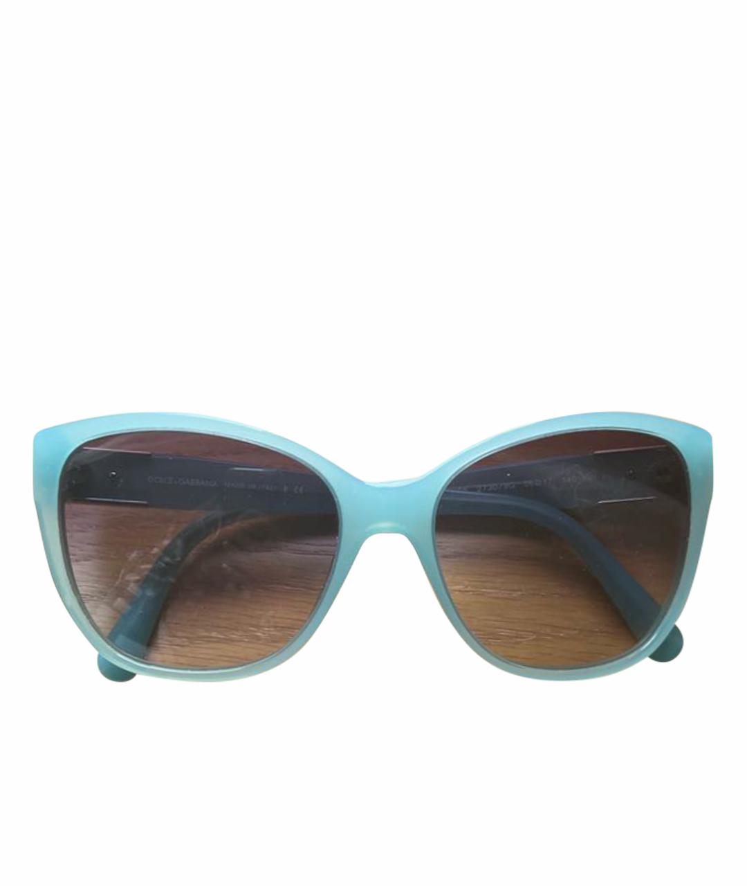 DOLCE&GABBANA Голубые пластиковые солнцезащитные очки, фото 1