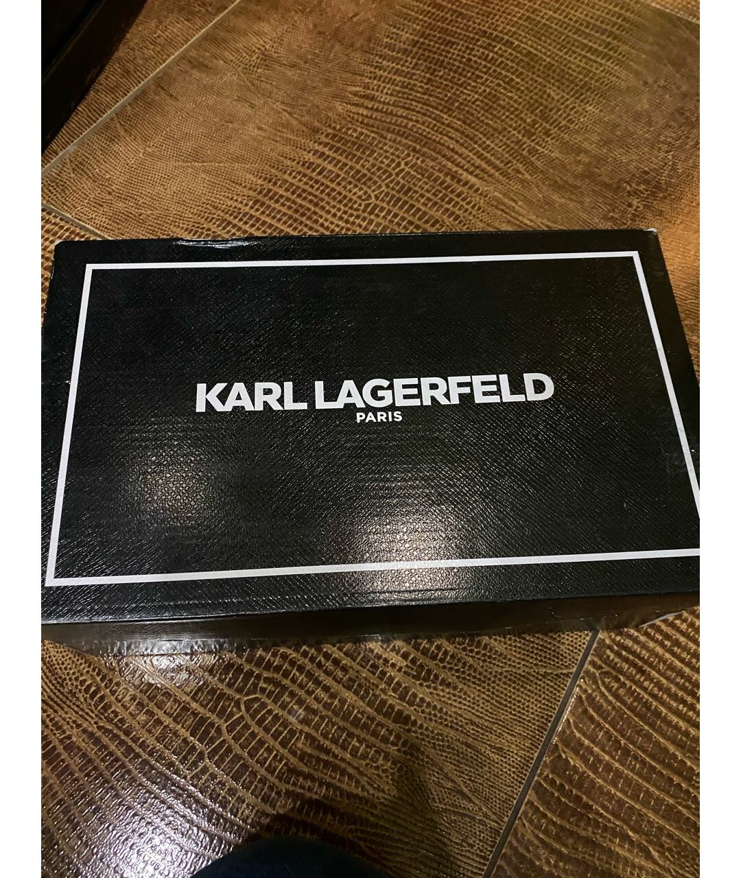 KARL LAGERFELD Черные босоножки из искусственной кожи, фото 8