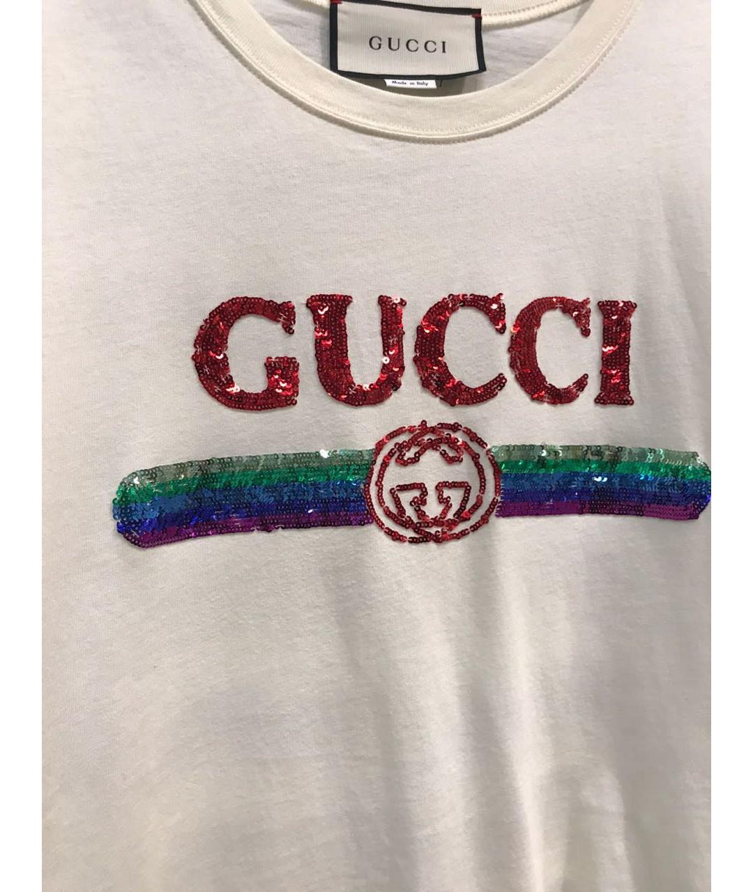 Gucci sequin cheap logo t shirt