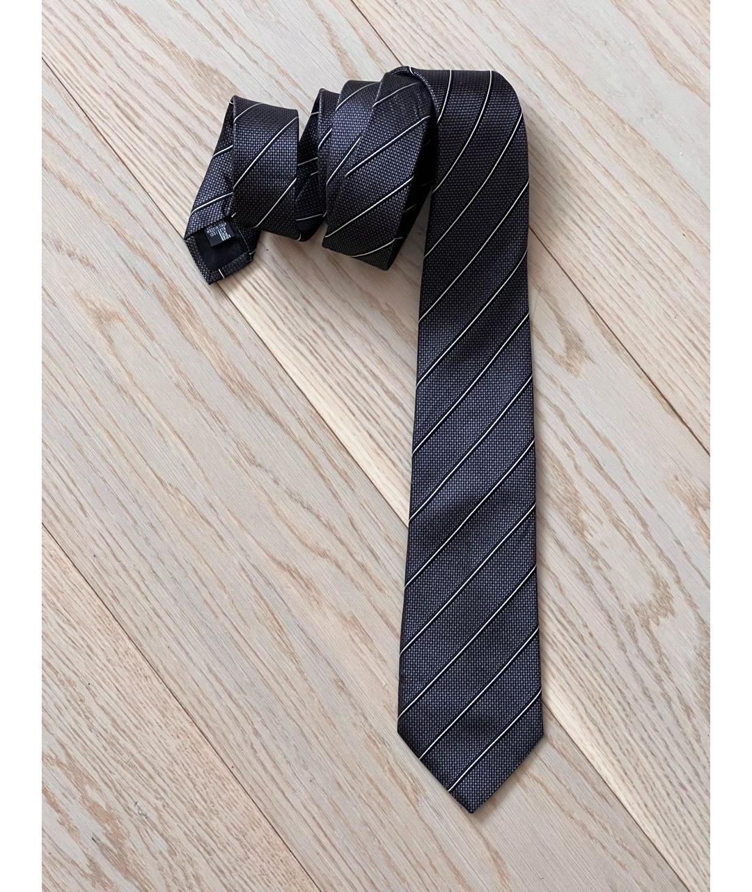 ARMANI COLLEZIONI Серый шелковый галстук, фото 8