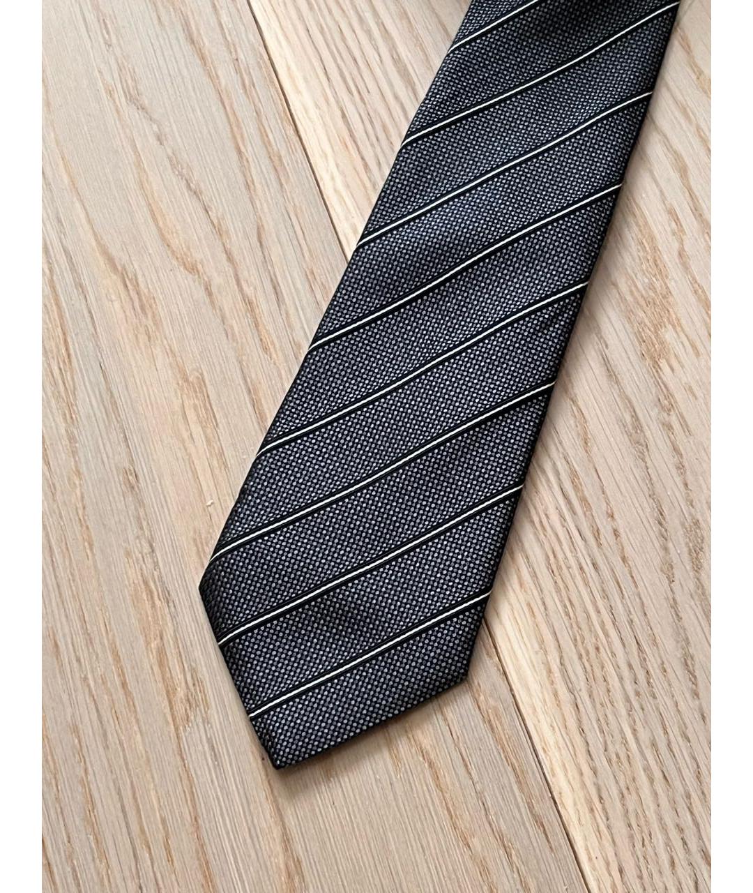 ARMANI COLLEZIONI Серый шелковый галстук, фото 2