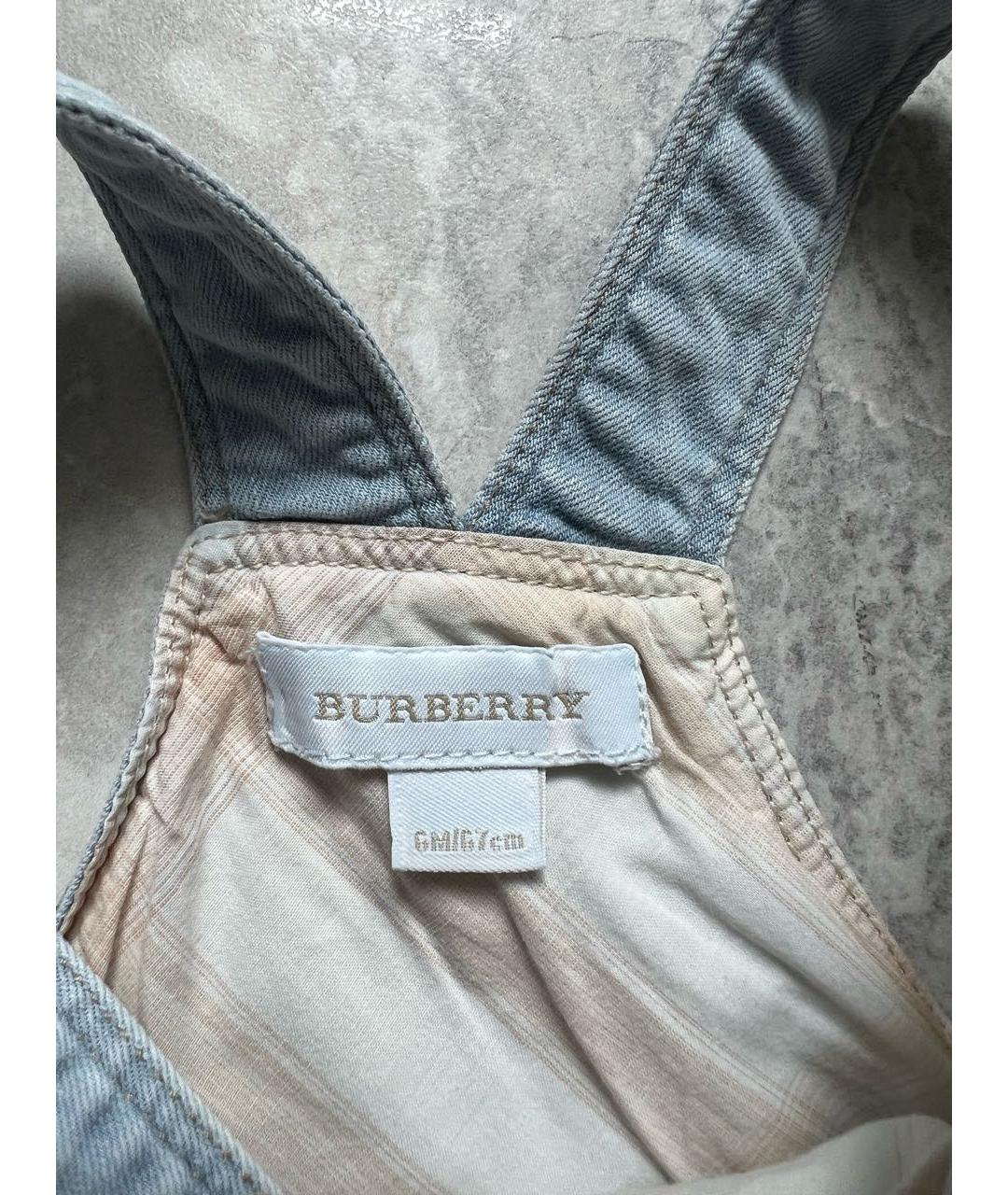 BURBERRY Голубой деним комбинезон, фото 5