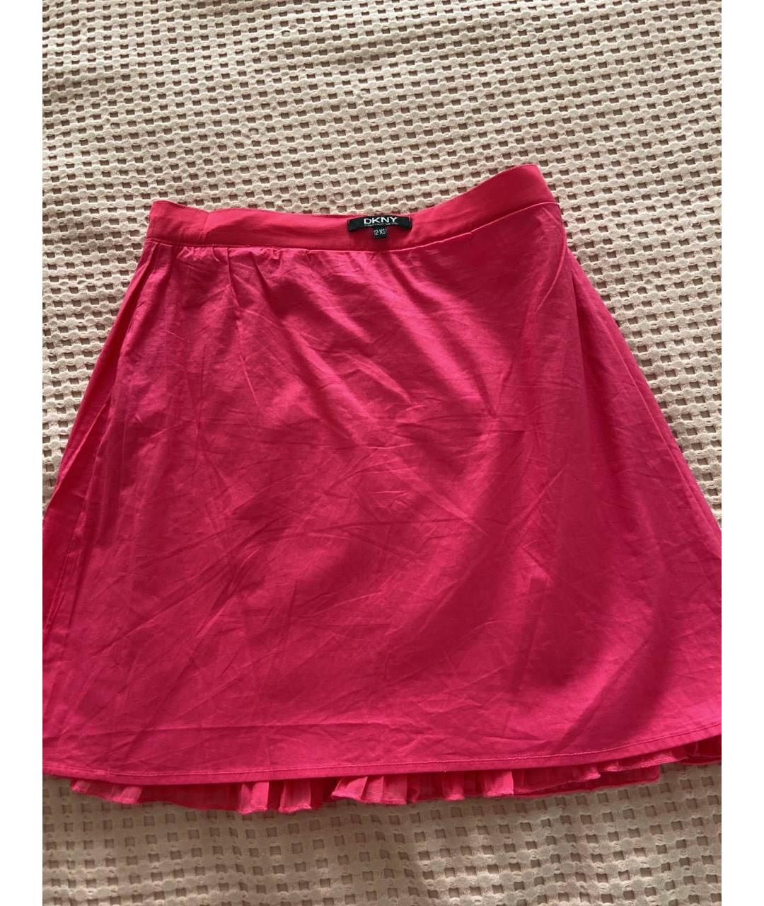 DKNY Фуксия хлопковая юбка, фото 4