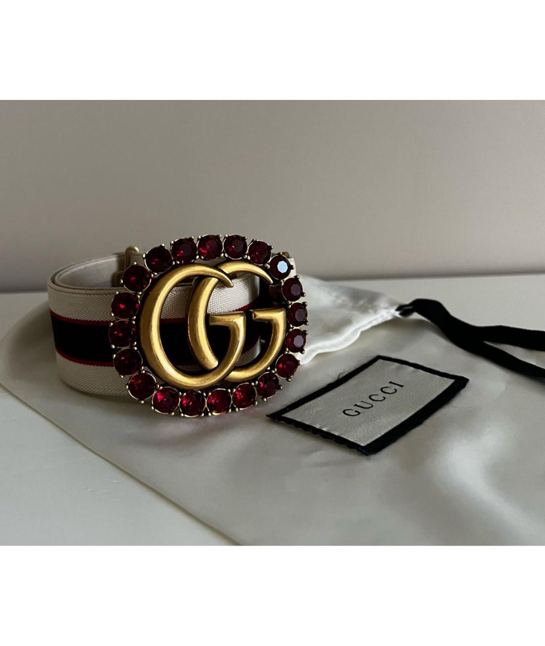 Gucci belt with store red stones