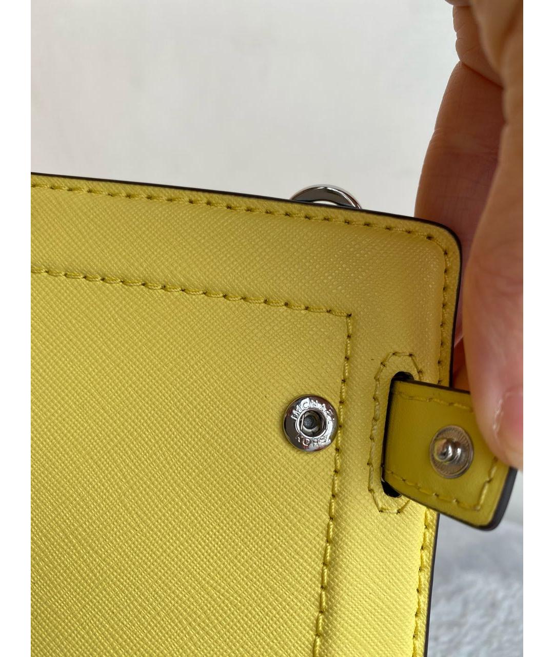 MICHAEL KORS Желтая кожаная сумка через плечо, фото 6
