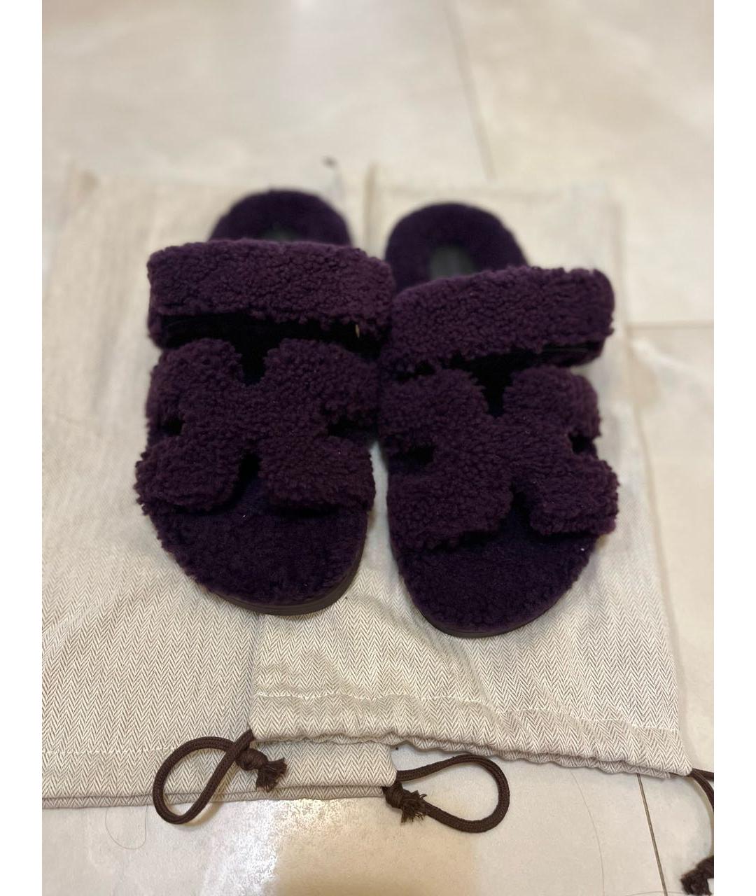 HERMES PRE-OWNED Фиолетовые сандалии, фото 2