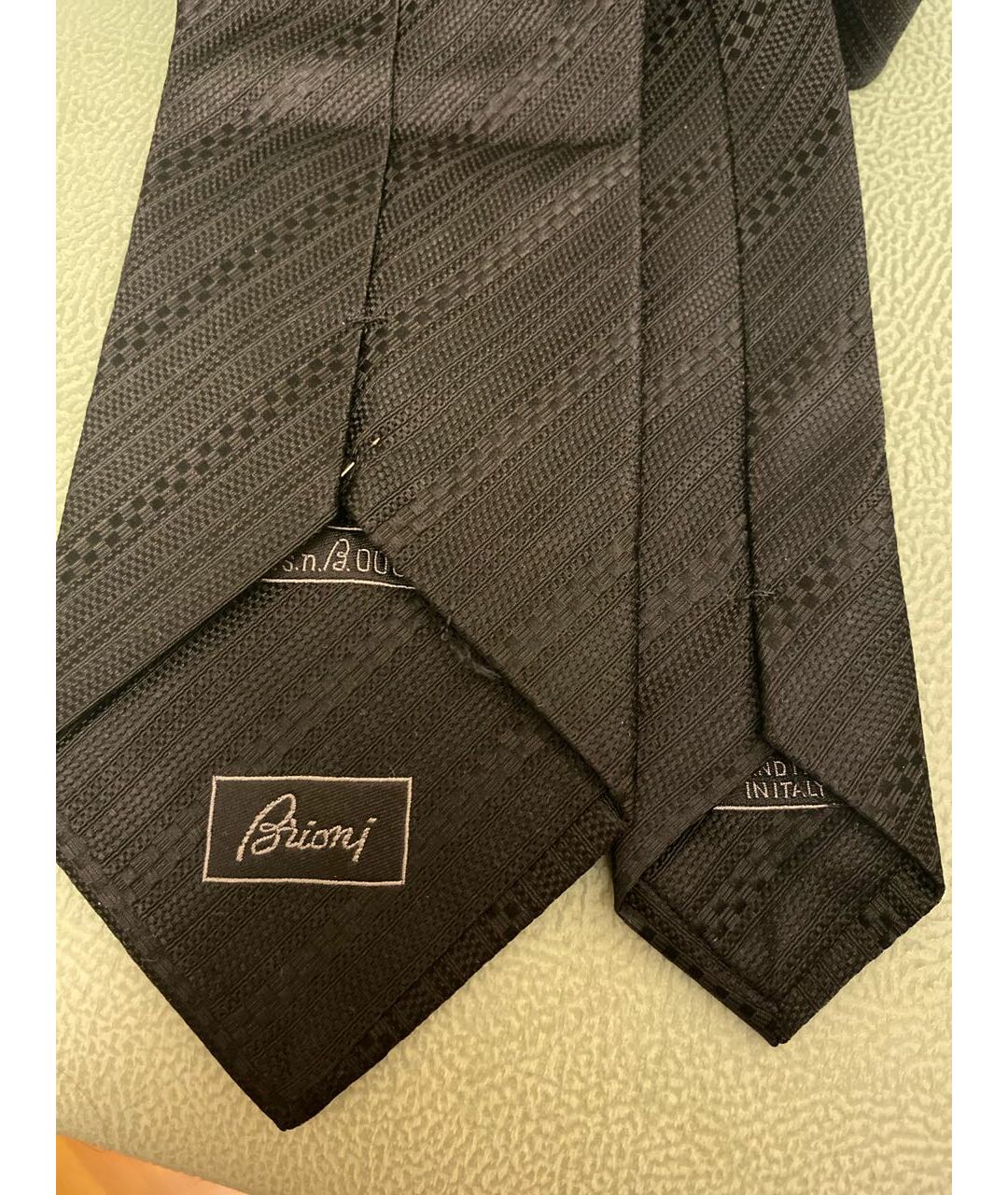 BRIONI Черный шелковый галстук, фото 3