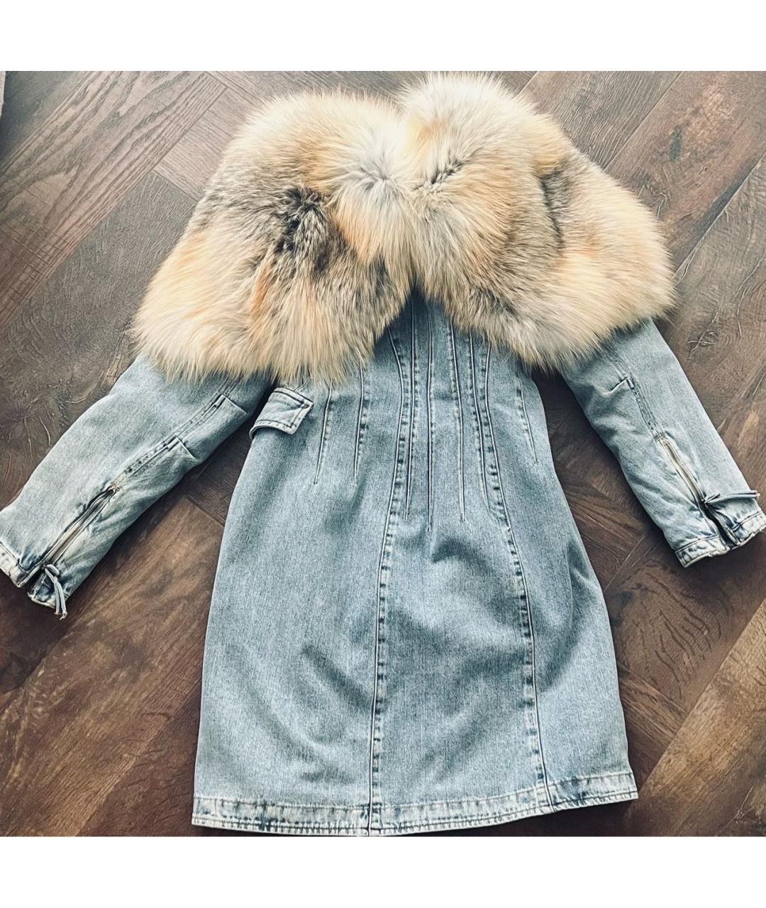 ERMANNO SCERVINO Голубая деним парка, фото 2