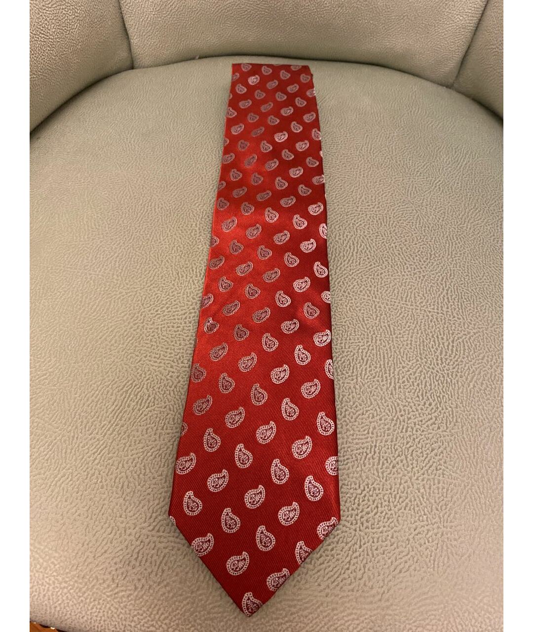 ERMENEGILDO ZEGNA Красный шелковый галстук, фото 4