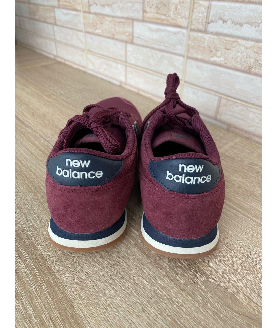 NEW BALANCE Бордовые замшевые кроссовки, фото 4