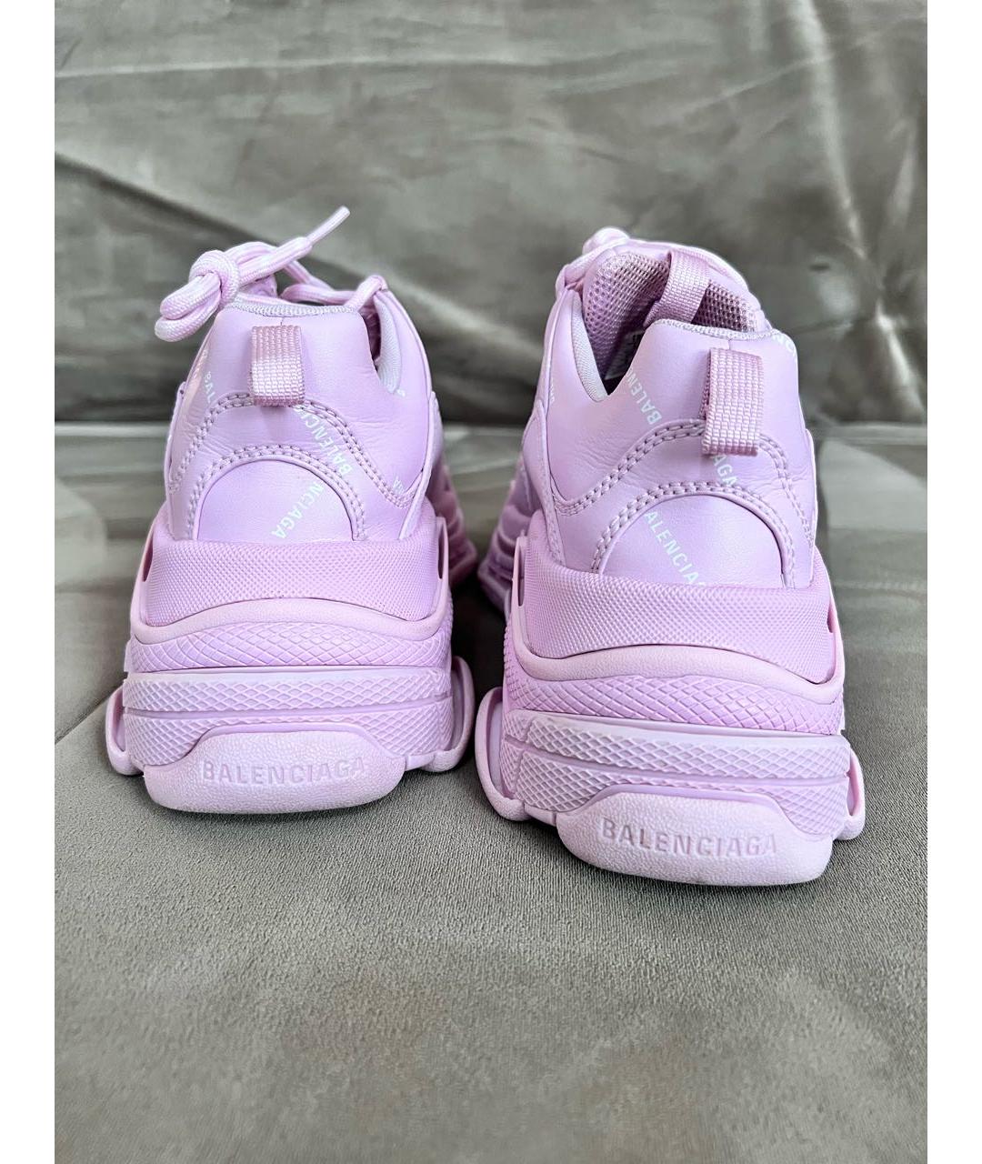 BALENCIAGA Розовые кожаные кроссовки, фото 2