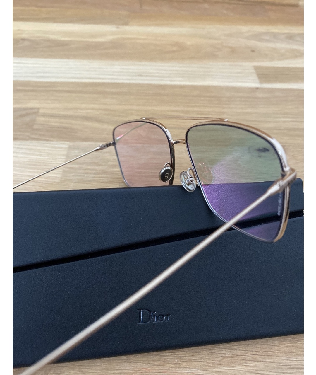 CHRISTIAN DIOR PRE-OWNED Розовые металлические солнцезащитные очки, фото 4