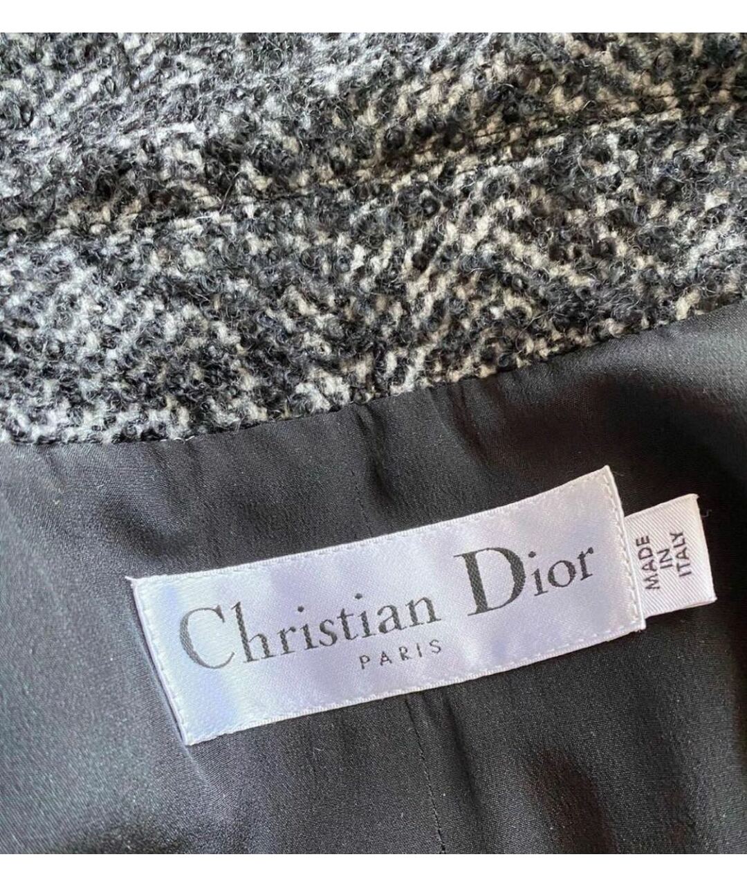 CHRISTIAN DIOR PRE-OWNED Антрацитовое шерстяное пальто, фото 3