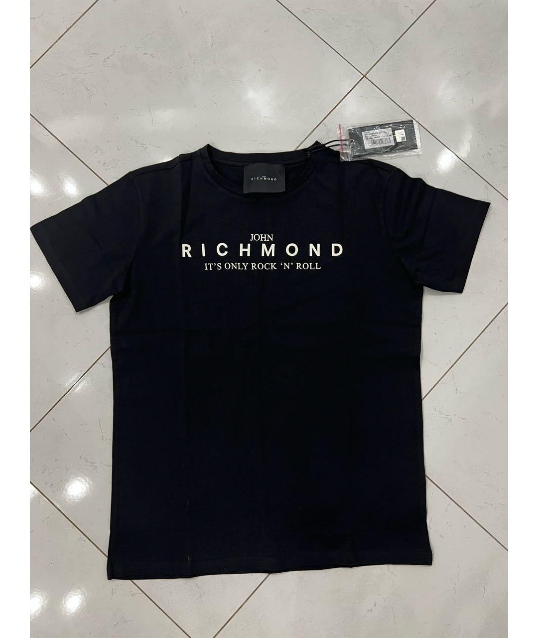 JOHN RICHMOND Черная хлопковая футболка, фото 7