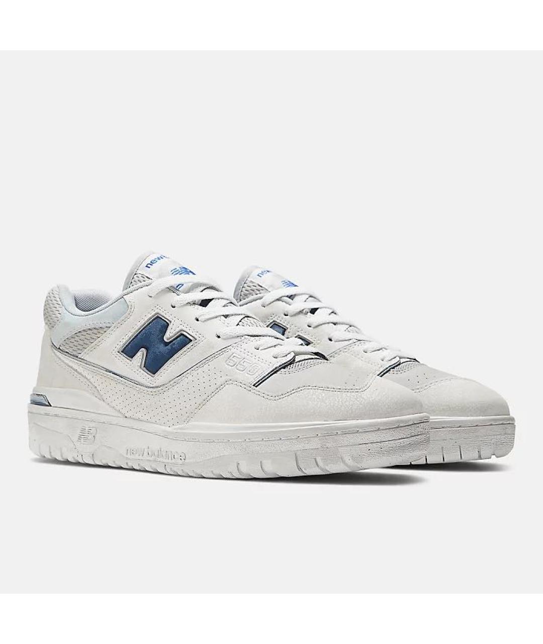 NEW BALANCE Серые кожаные низкие кроссовки / кеды, фото 3