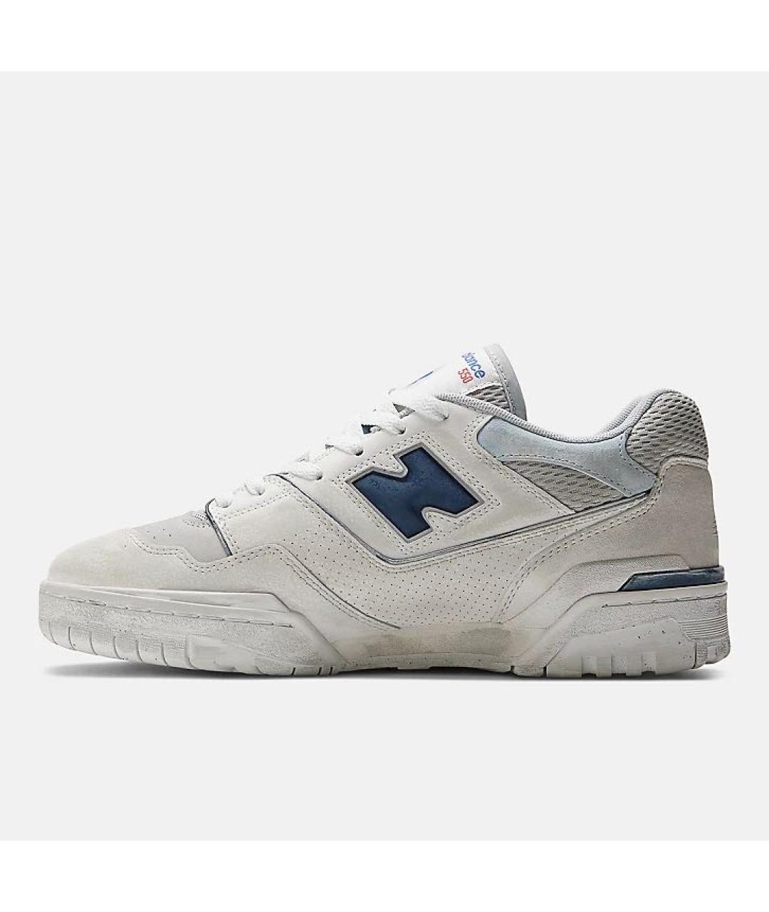 NEW BALANCE Серые кожаные низкие кроссовки / кеды, фото 5