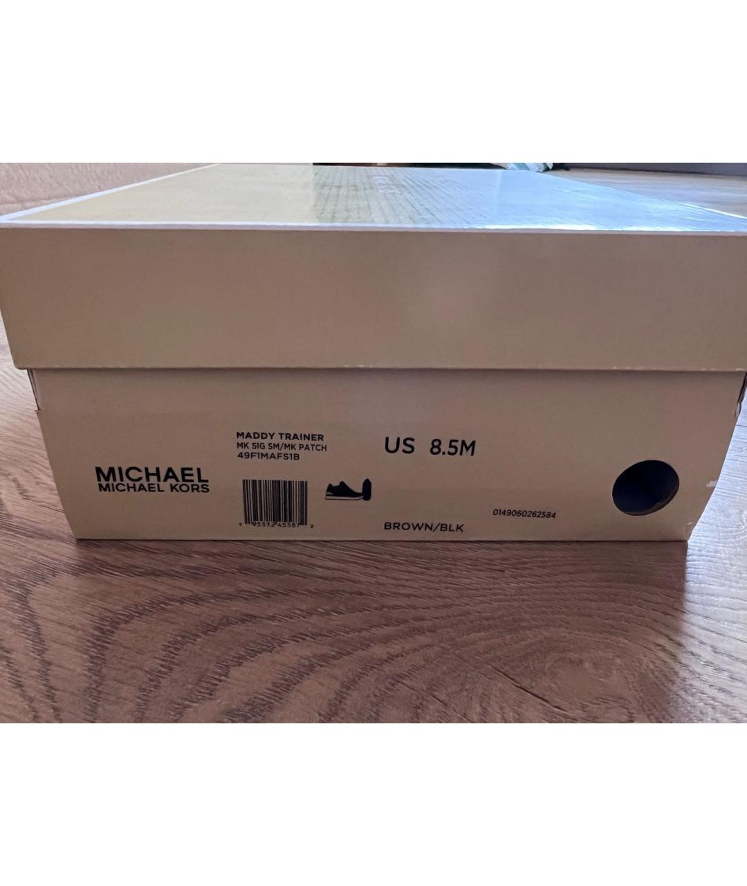 MICHAEL KORS Черные кожаные кроссовки, фото 5