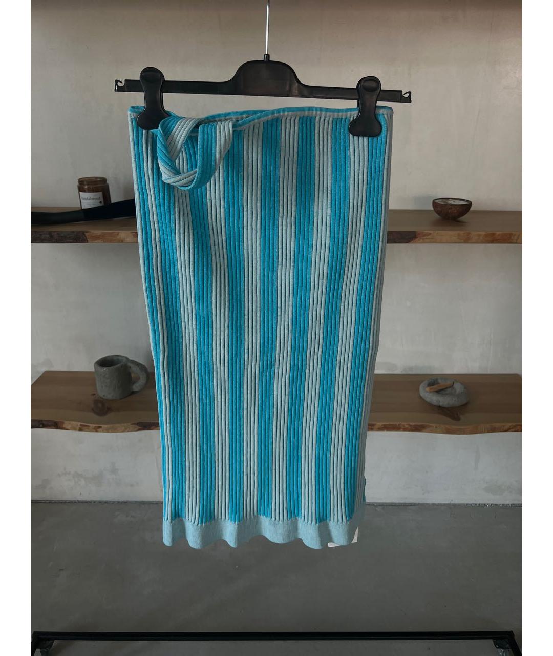 JACQUEMUS Голубая юбка миди, фото 3