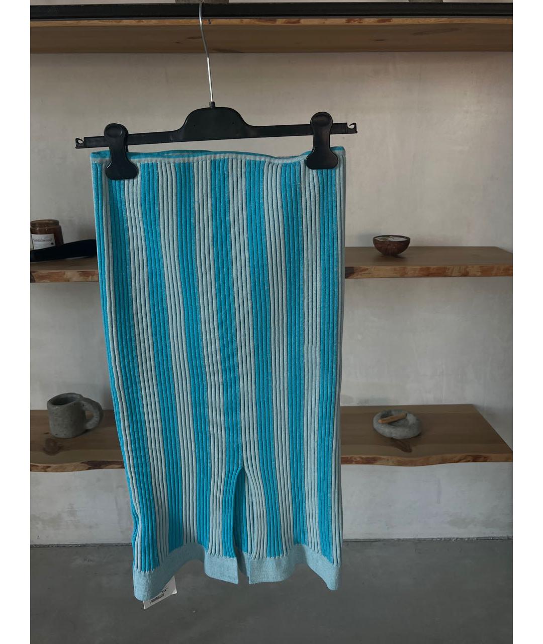 JACQUEMUS Голубая юбка миди, фото 2