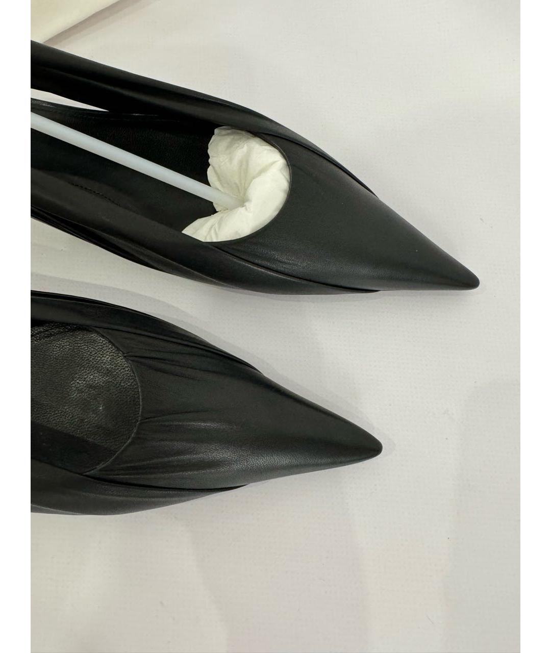 BALENCIAGA Черные кожаные туфли, фото 2