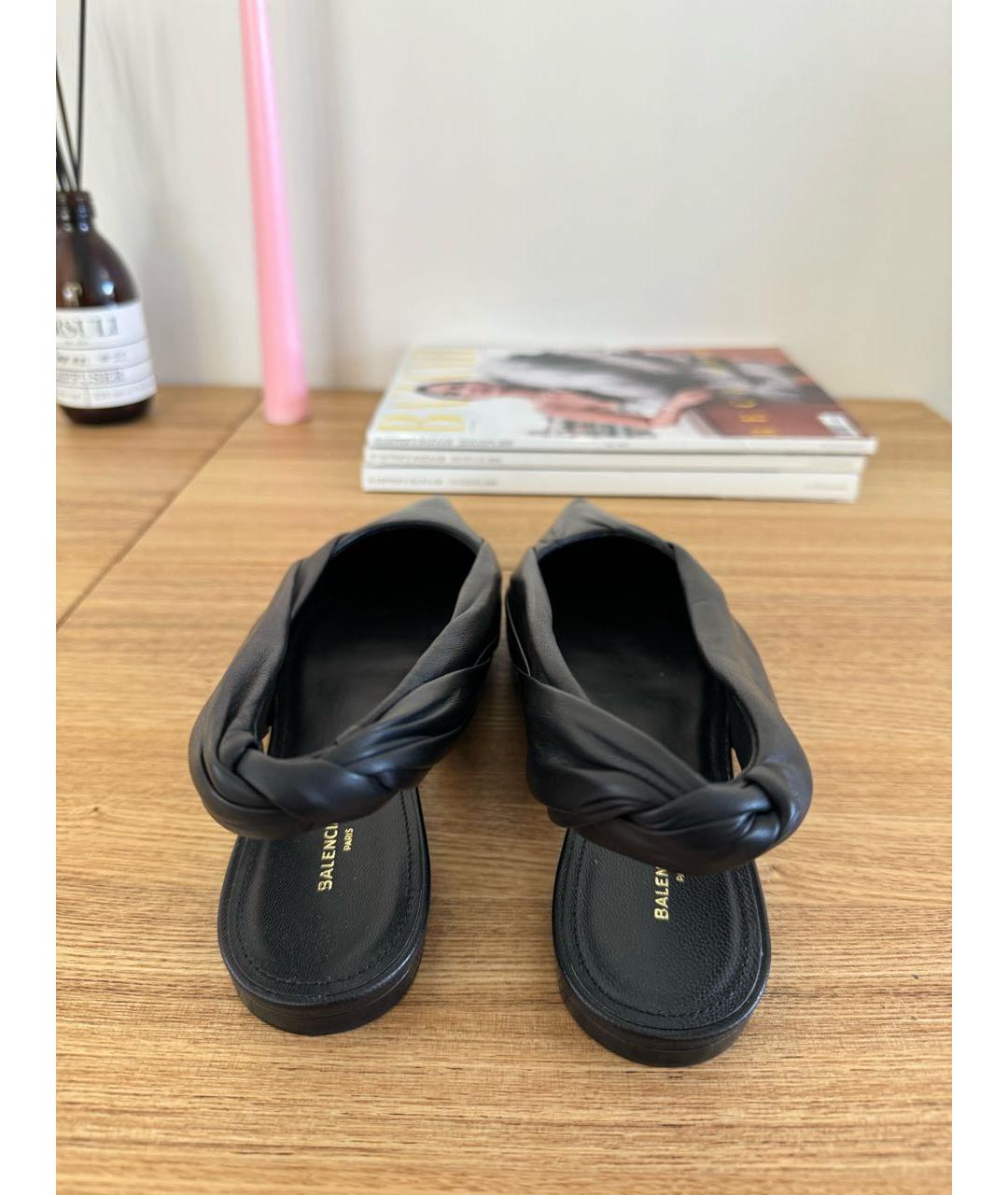 BALENCIAGA Черные кожаные туфли, фото 7