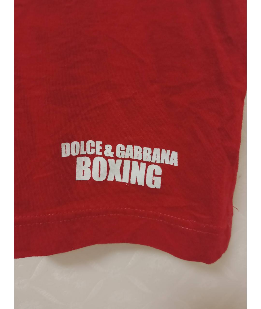DOLCE & GABBANA UNDERWEAR Бордовая хлопковая футболка, фото 3