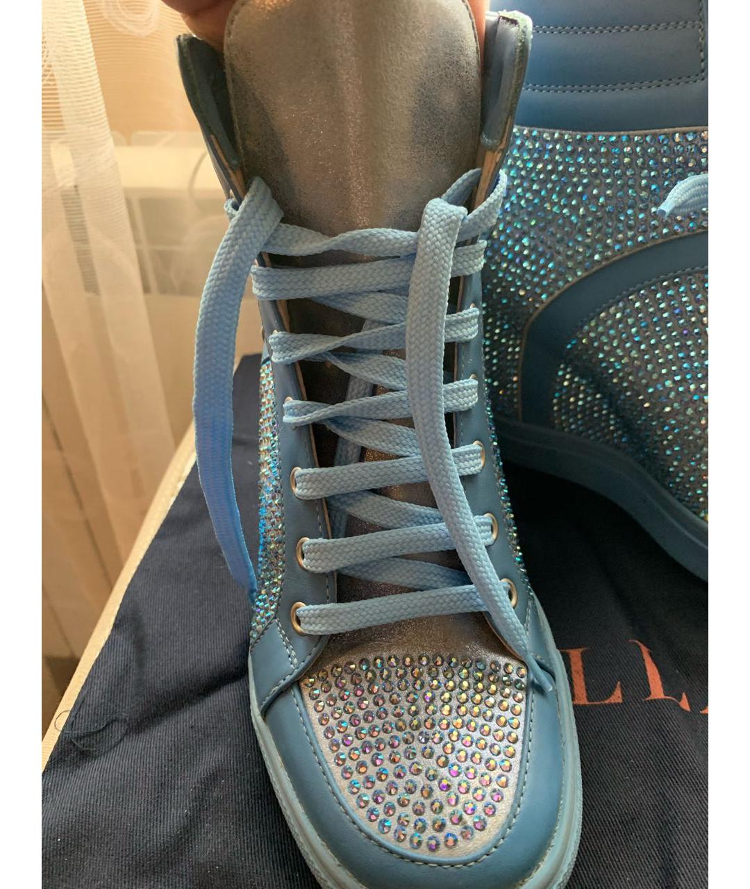 LE SILLA Голубые кожаные ботильоны, фото 2