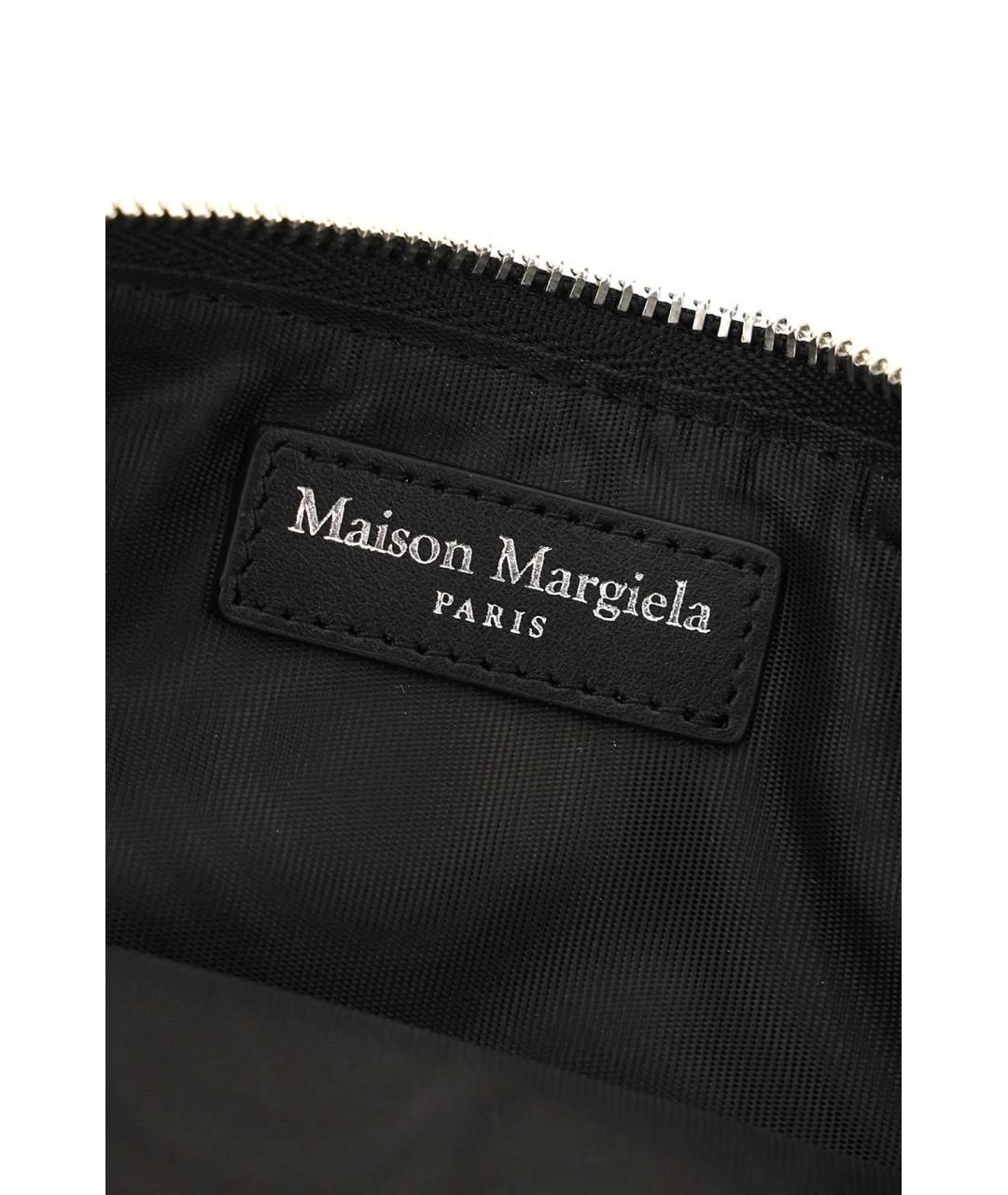 MAISON MARGIELA Черная кожаная барсетка, фото 6
