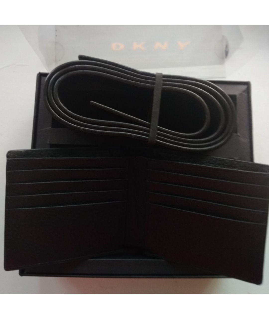 DKNY Черный кожаный кошелек, фото 4
