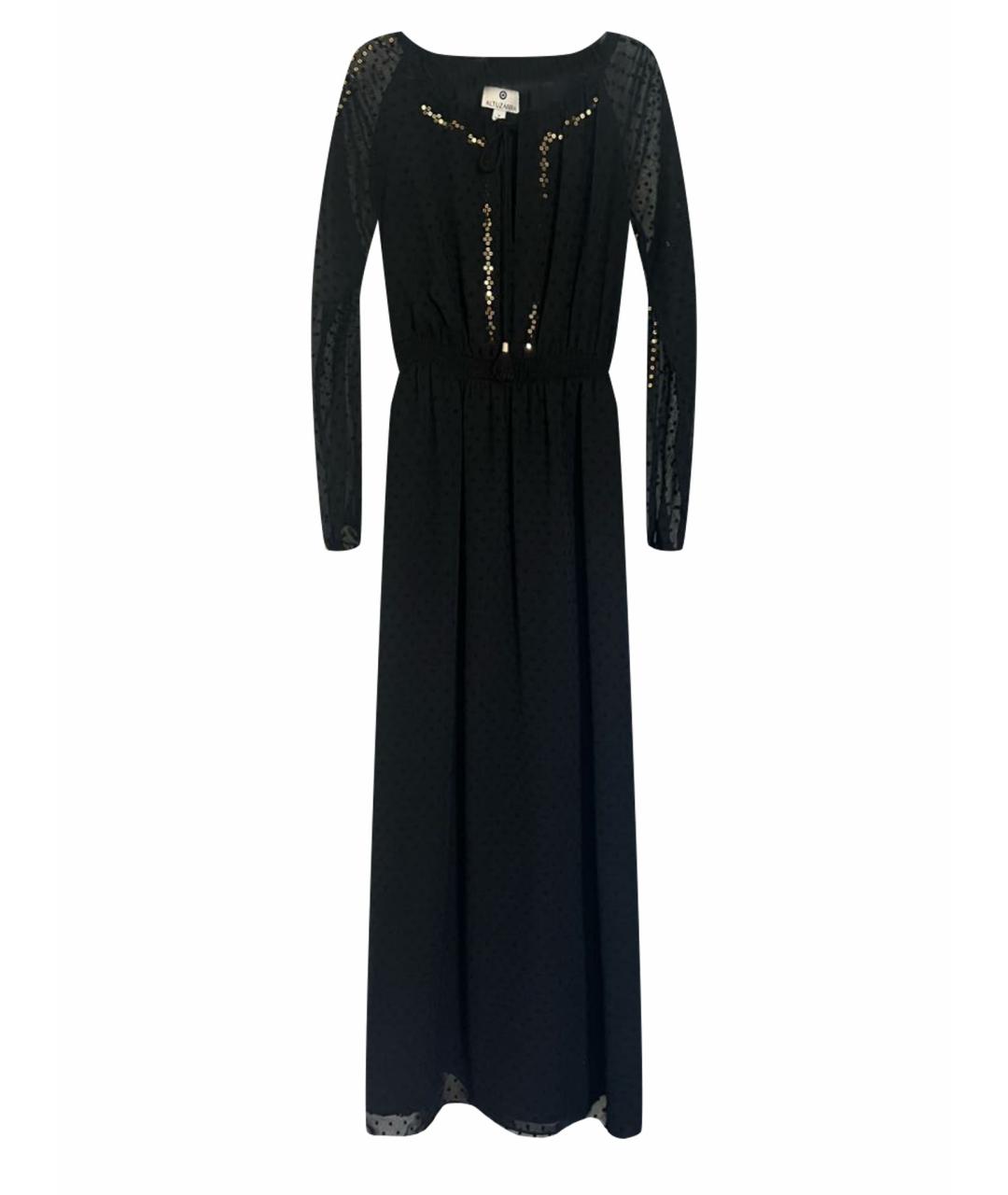 ALTUZARRA Черное шифоновое вечернее платье, фото 1