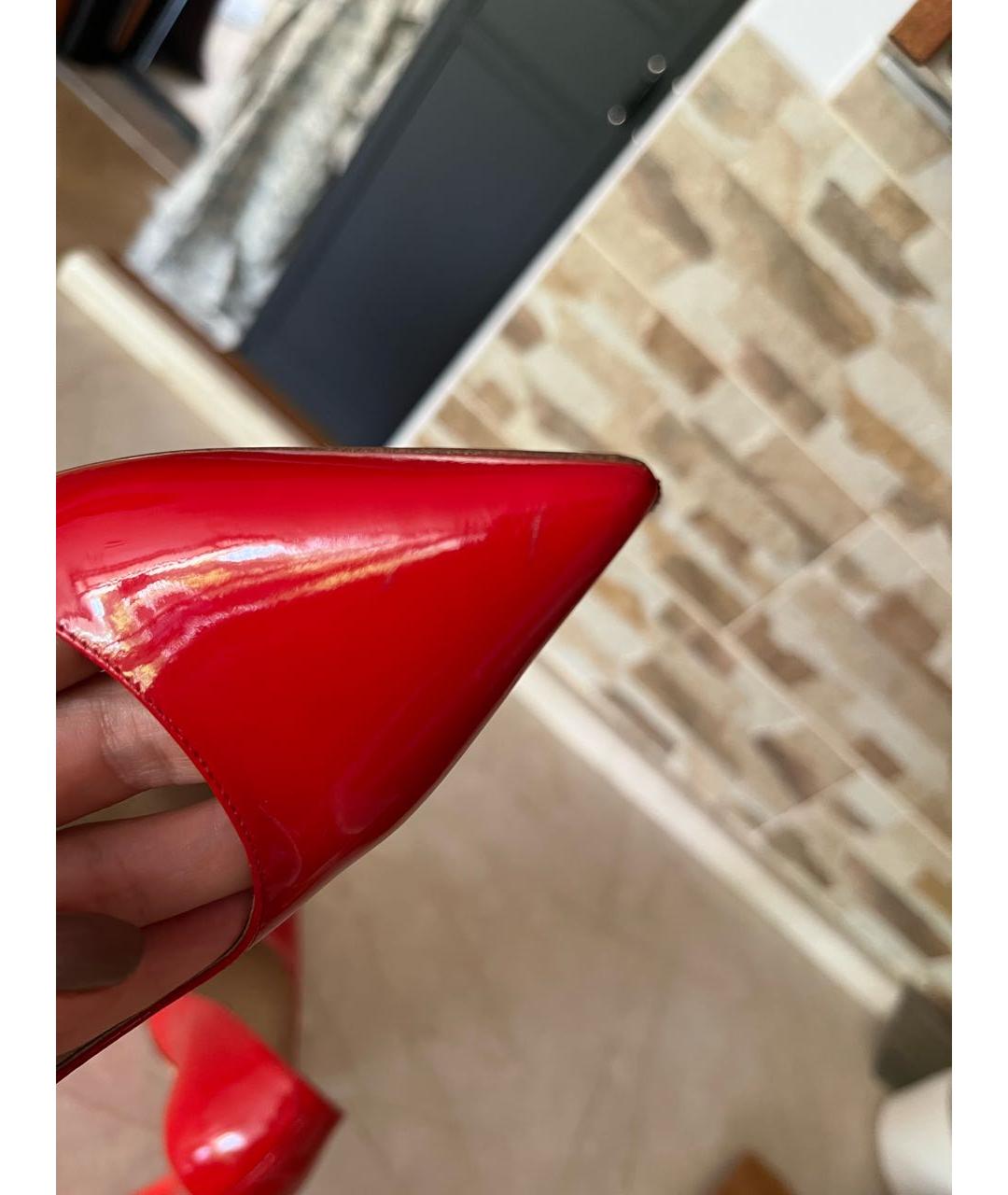 JIMMY CHOO Красные туфли из лакированной кожи, фото 5