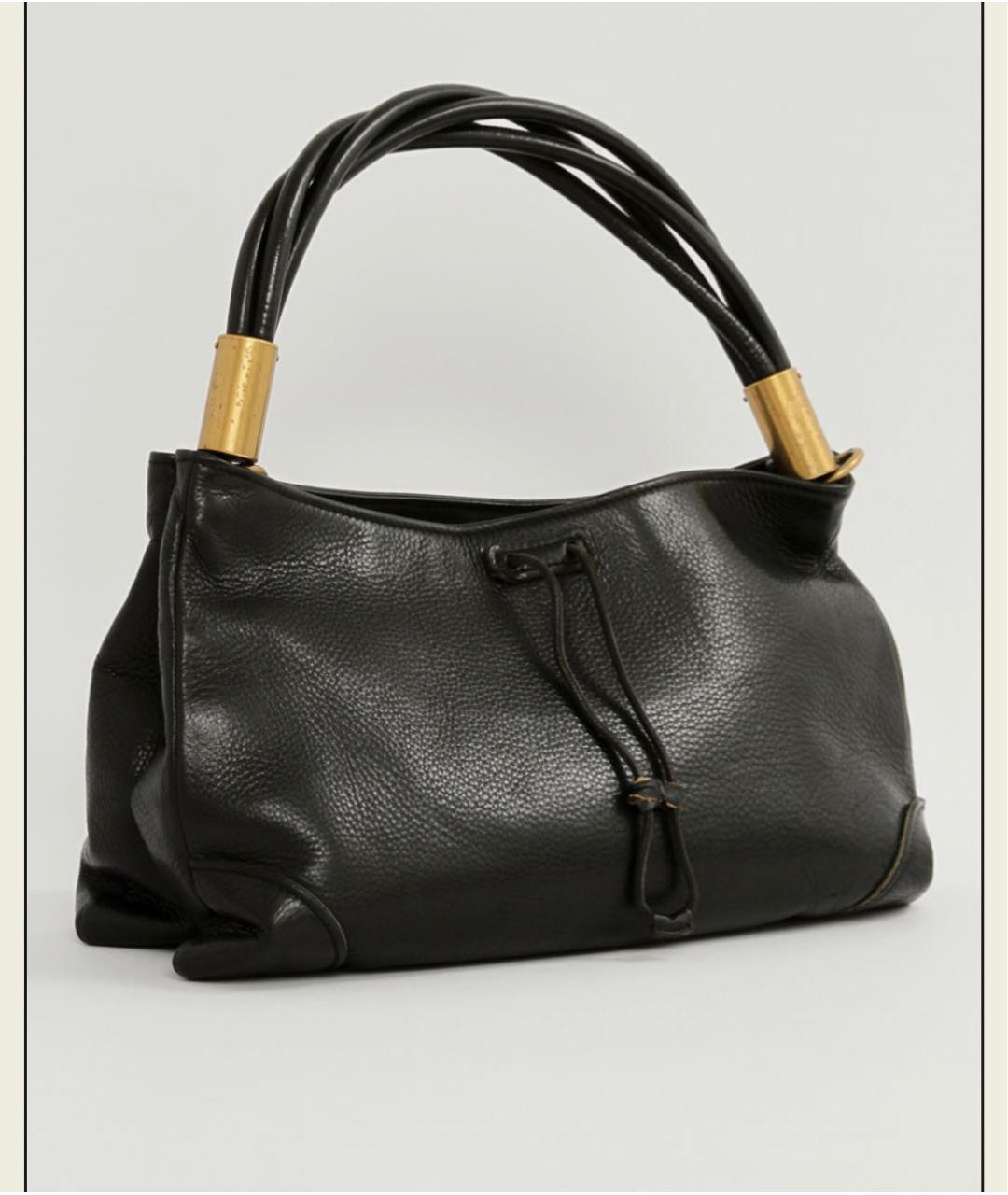 GUCCI Черная кожаная сумка с короткими ручками, фото 9