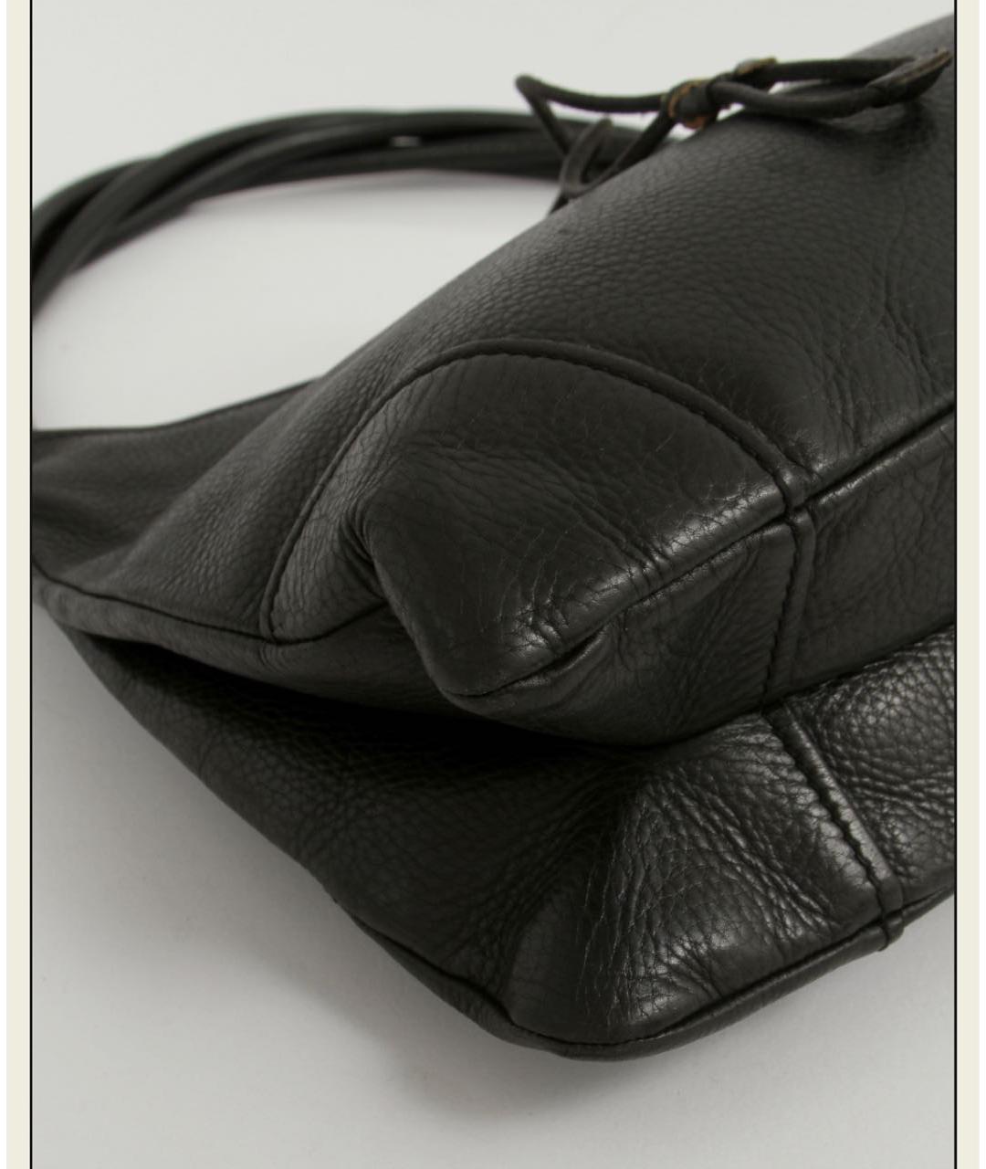 GUCCI Черная кожаная сумка с короткими ручками, фото 8