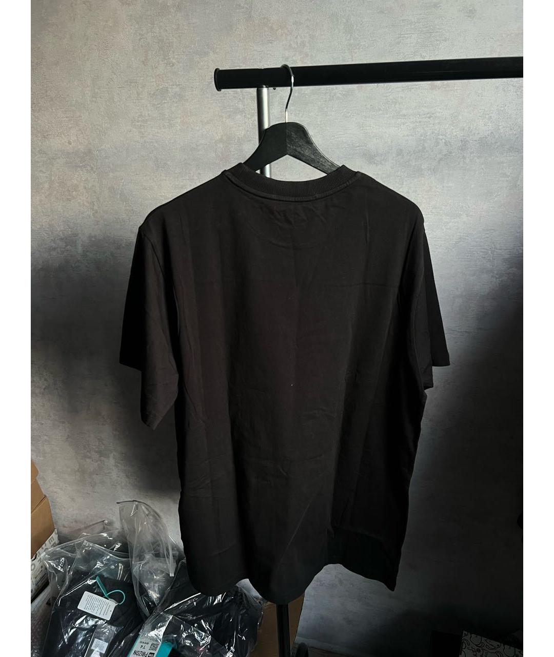 424 Черная хлопко-полиэстеровая футболка, фото 2