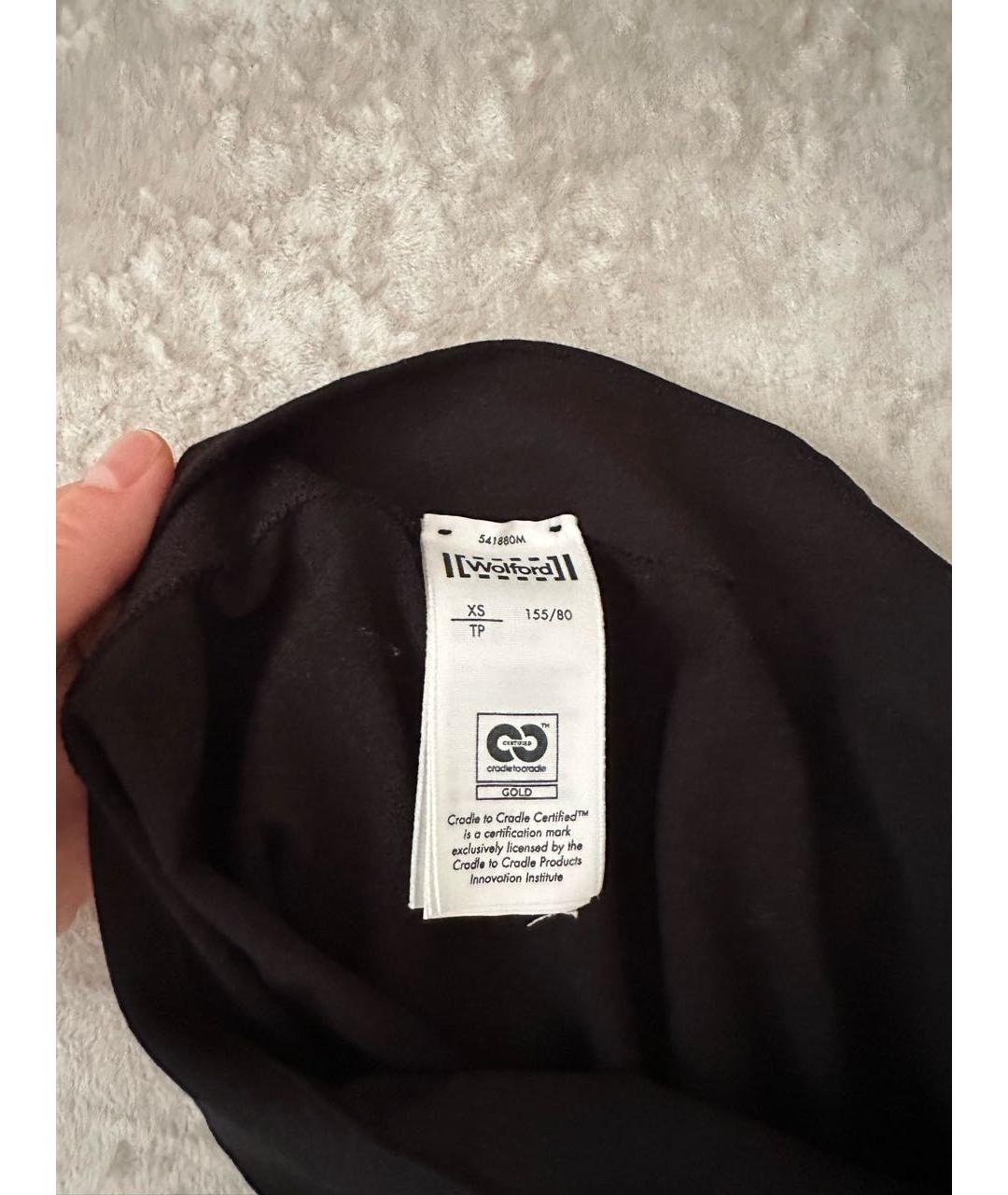 WOLFORD Черное полиамидовое повседневное платье, фото 6