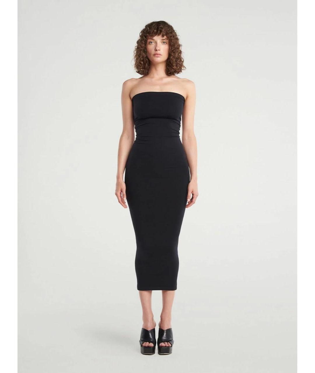 WOLFORD Черное полиамидовое повседневное платье, фото 9