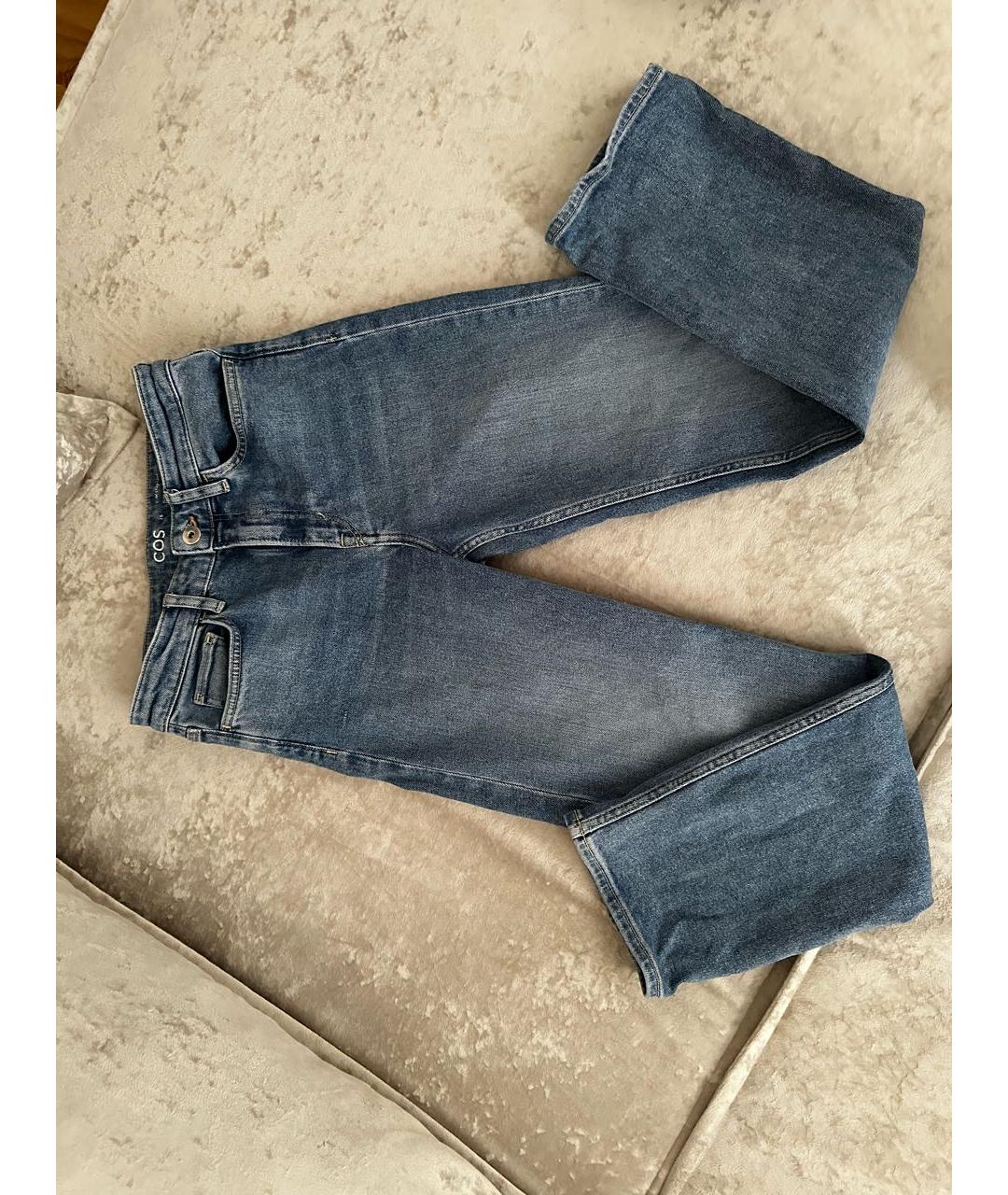 COS Голубые хлопковые джинсы слим, фото 7