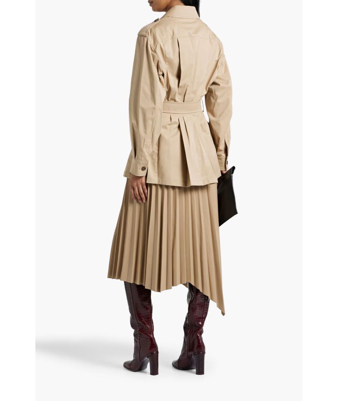 DOLCE&GABBANA Бежевый хлопко-эластановый тренч/плащ, фото 8