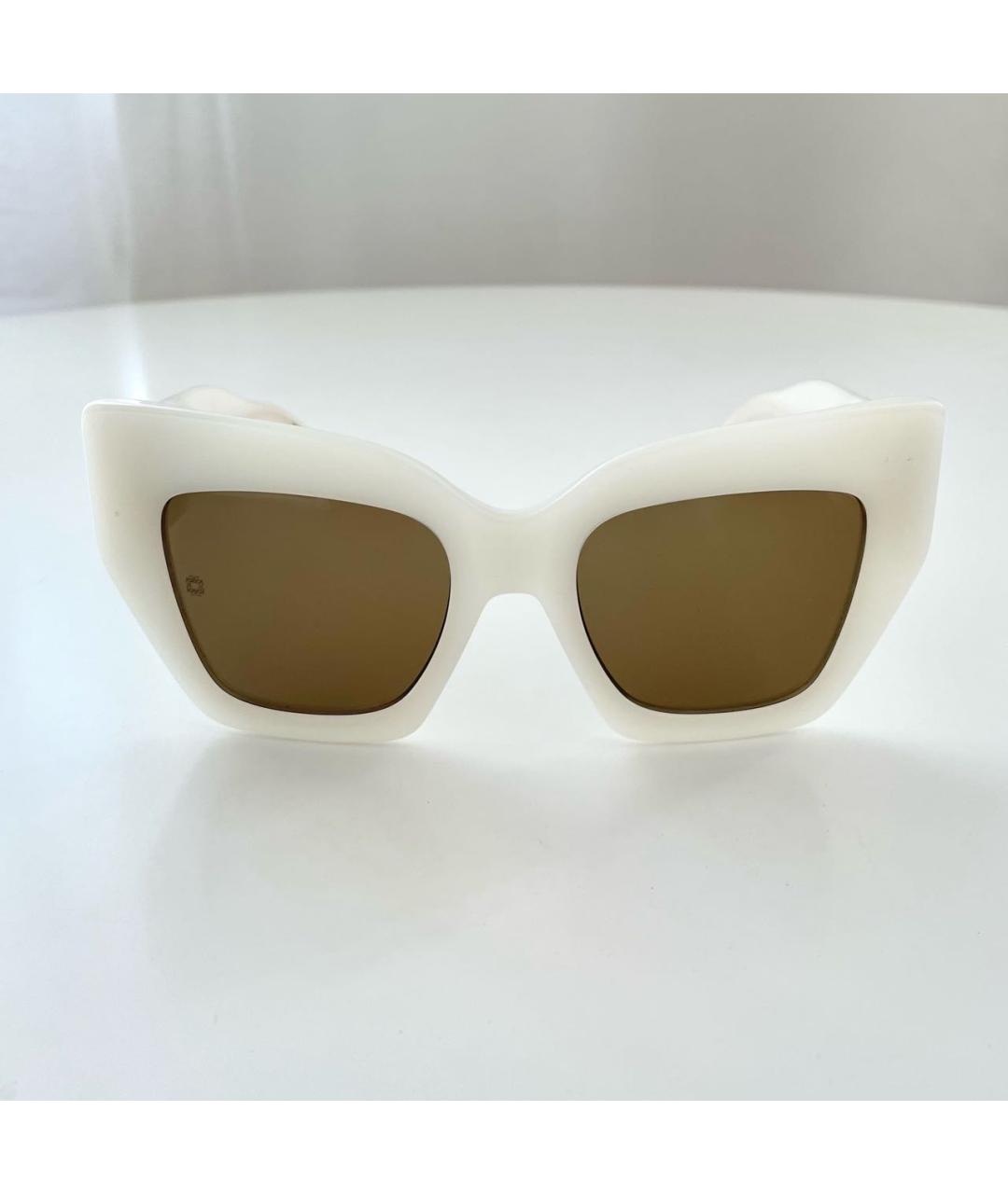 ELIE SAAB Белые пластиковые солнцезащитные очки, фото 8
