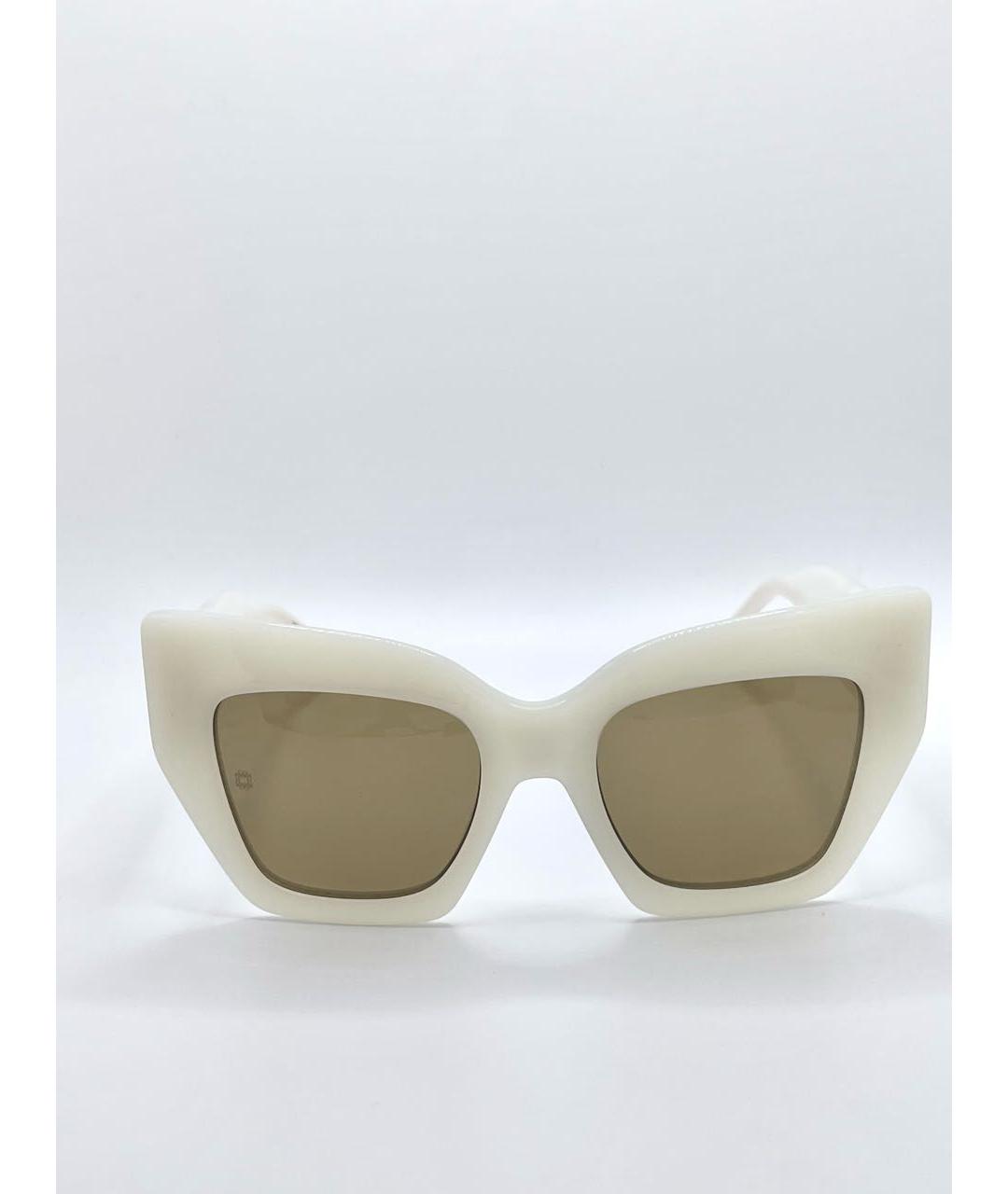 ELIE SAAB Белые пластиковые солнцезащитные очки, фото 9