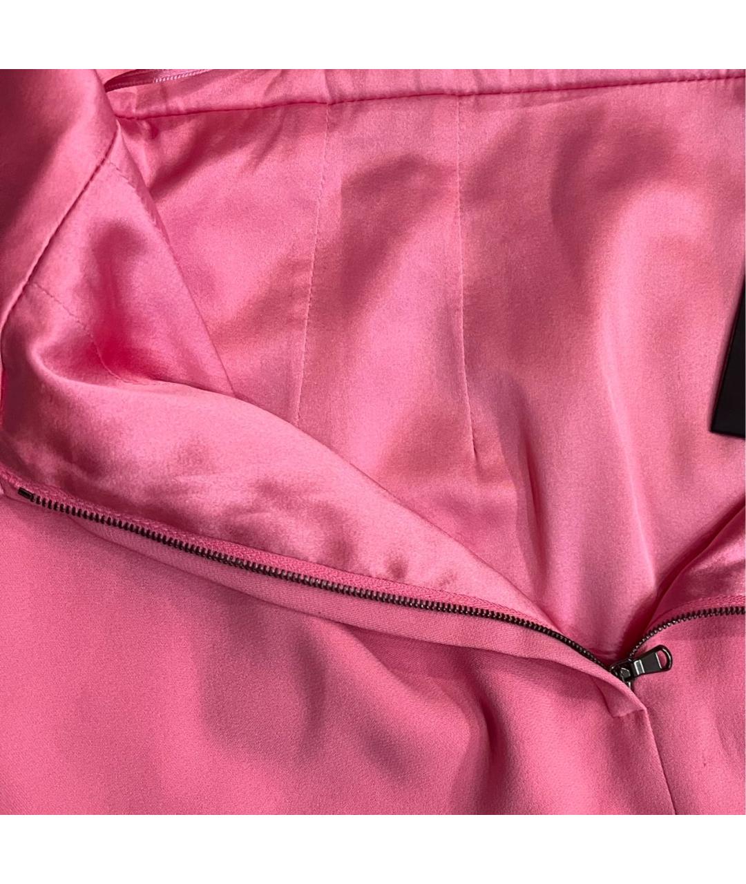 DOLCE&GABBANA Розовая полиэстеровая юбка мини, фото 4