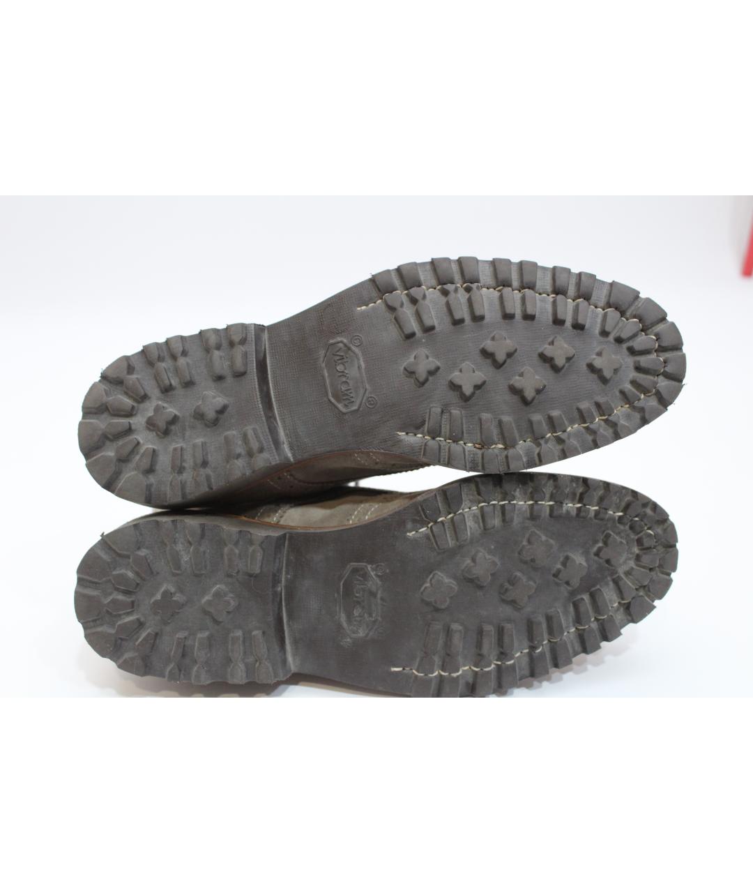 BRUNELLO CUCINELLI Серые замшевые высокие ботинки, фото 8