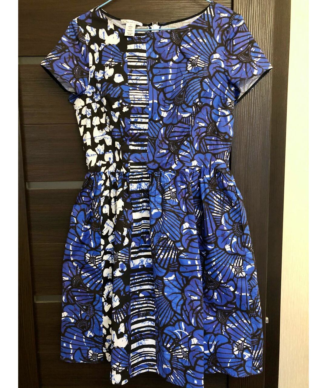 OSCAR DE LA RENTA Синее хлопковое повседневное платье, фото 8