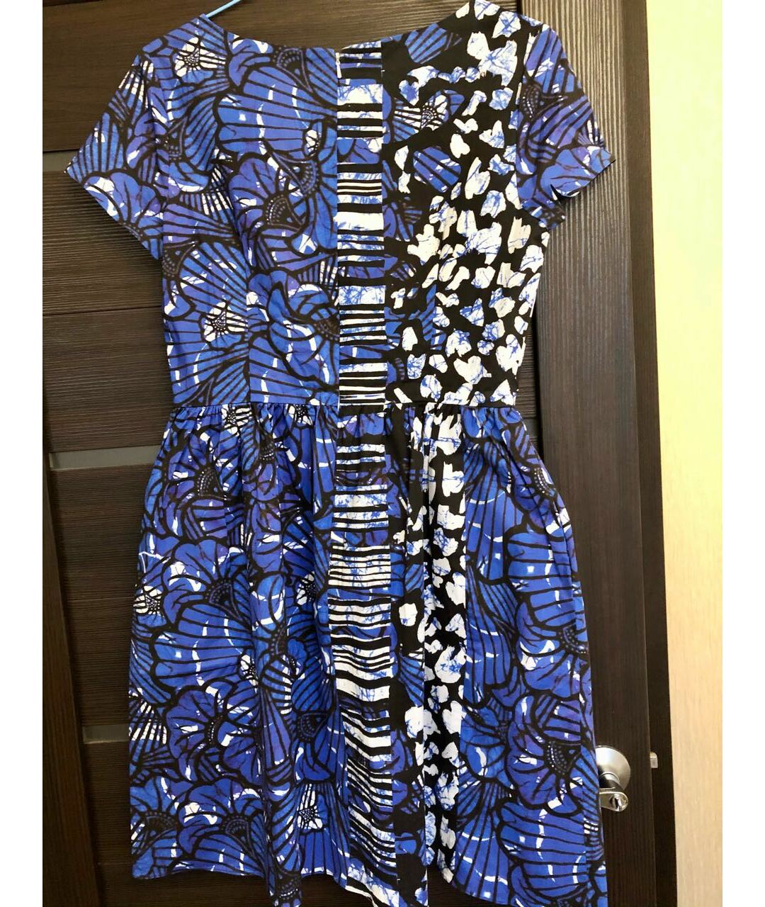 OSCAR DE LA RENTA Синее хлопковое повседневное платье, фото 2