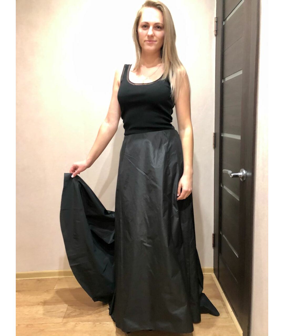 CHRISTIAN DIOR PRE-OWNED Черная шелковая юбка макси, фото 7